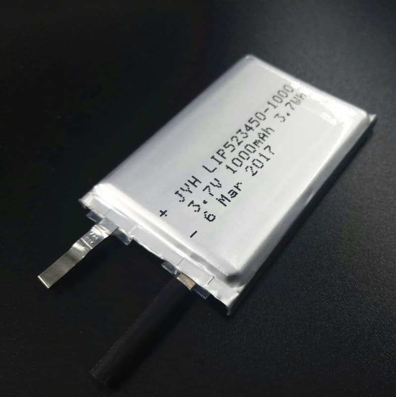 3_7V Rechargeable Lithium Ion 523450 1000mAh Battery